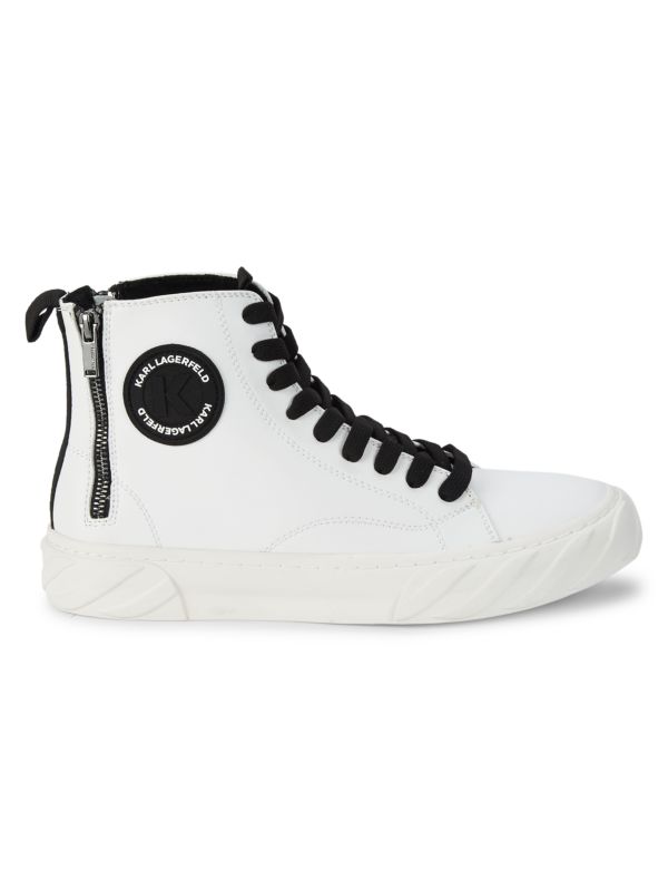 Karl Lagerfeld Paris High-Top Leather Sneakers